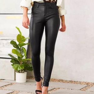KanCan High-Rise Black Faux Leather Pants Size 28